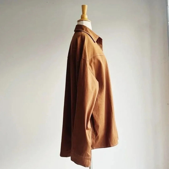 NWT KITTENISH | Oversized Brown Western Button Down Shacket | S - Picture 5 of 9